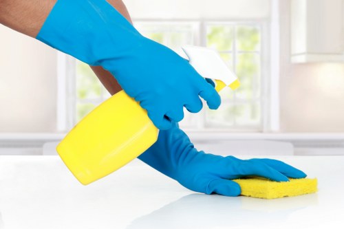 Deep cleaning a fabric sofa to remove dust and allergens