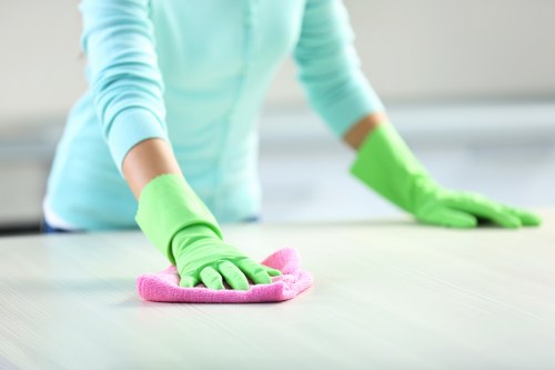 Finished carpet cleaning setup with vacuum, hoses, and treatment tools